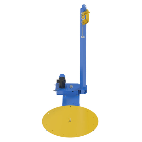Vestil Steel Semi-Automatic Stretch Wrap Machine 50 In. Turntable Diameter 4,000 Lb. Capacity Blue / Yellow - SWA-50