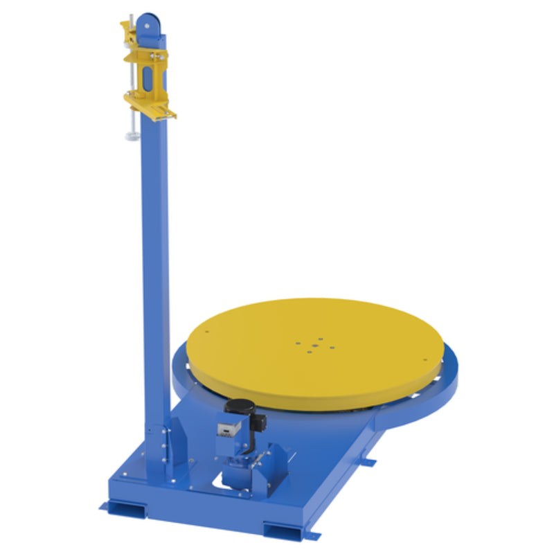 Vestil Steel Semi-Automatic Stretch Wrap Machine 54 In. Turntable Diameter 5,000 Lb. Capacity Blue / Yellow - SWA-54