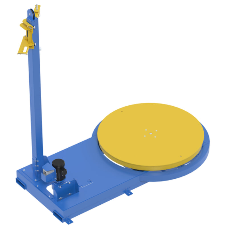 Vestil Steel Semi-Automatic Stretch Wrap Machine 54 In. Turntable Diameter 5,000 Lb. Capacity Blue / Yellow - SWA-54