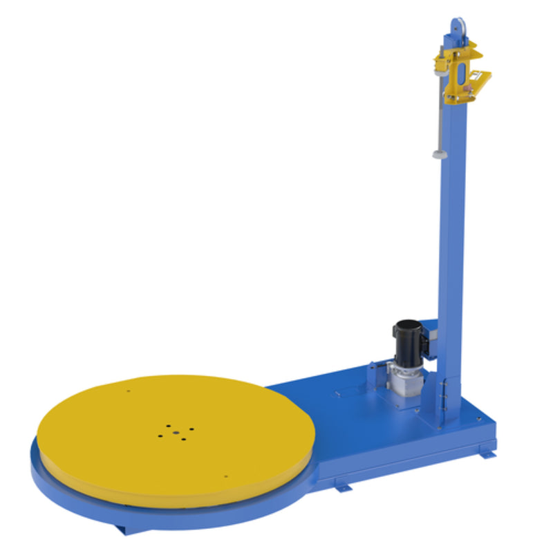 Vestil Steel Semi-Automatic Stretch Wrap Machine 60 In. Turntable Diameter 5,000 Lb. Capacity Blue / Yellow - SWA-60