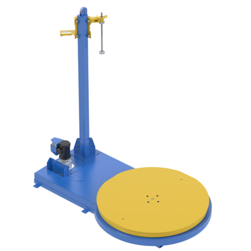 Vestil Steel Semi-Automatic Stretch Wrap Machine 60 In. Turntable Diameter 5,000 Lb. Capacity Blue / Yellow - SWA-60