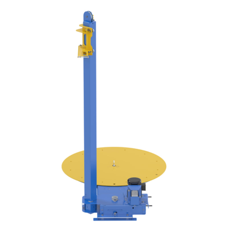 Vestil Steel Semi-Automatic Stretch Wrap Machine 70 In. Turntable Diameter 4,000 Lb. Capacity Blue / Yellow - SWA-70