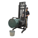 Vestil Steel Semi Electric Drum Gripper/Rotator Stacker Accepts 16, 30, & 55 Gallon Steel Drums Black / Yellow - SL-118-PDGR