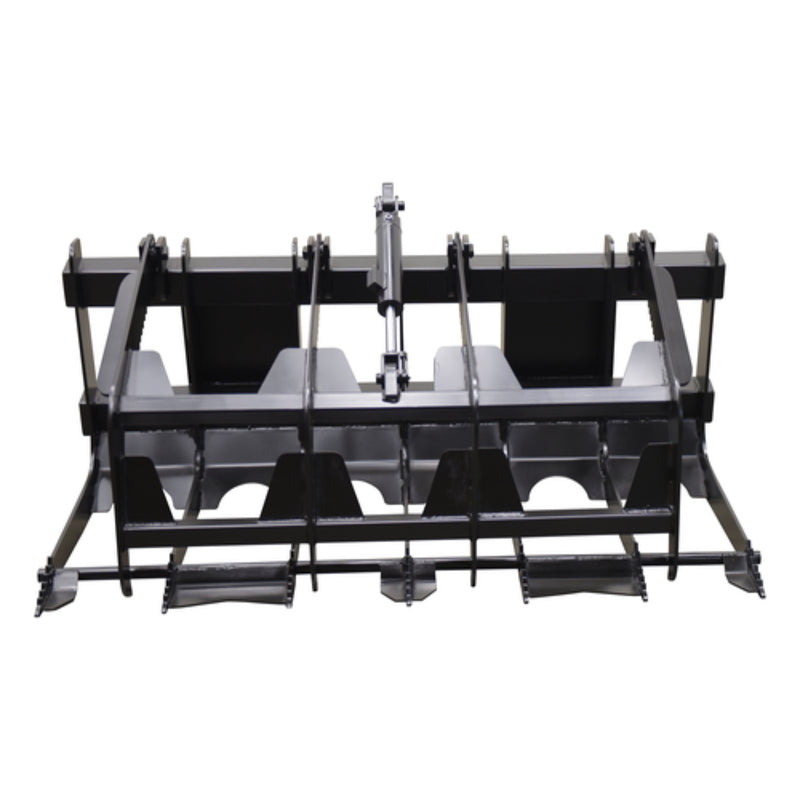 Vestil Steel Skid Steer Grab Bucket 66 In. Overall Width Black - EA-SKGB-66