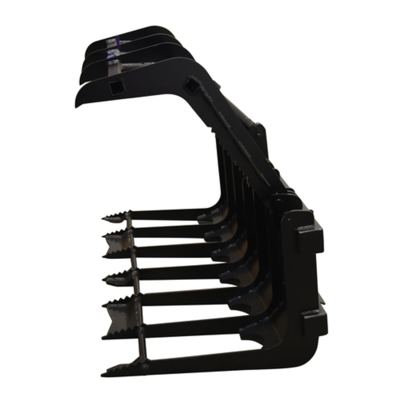 Vestil Steel Skid Steer Grab Bucket 66 In. Overall Width Black - EA-SKGB-66