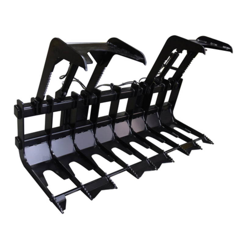 Vestil Steel Skid Steer Grab Bucket 84 In. Overall Width Black - EA-SKGB-84
