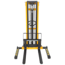 Vestil Steel Stacker Manual Pump 2 - 118 In. 1,500 - 2,000 Lb. Capacity Black / Yellow - VHPS-2000-AA-118