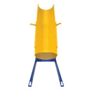 Vestil Steel Stationary Hydraulic Drum Dumper 72 In. Dump Height 750 Lb. Capacity Blue / Yellow - HDD-72-7-S