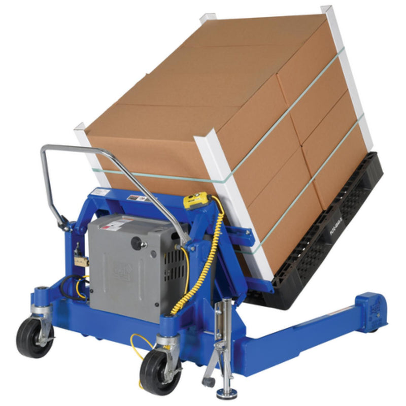Vestil Steel Tilt Master Straddle DC Powered 12 Volt 4,000 Lb. Capacity Blue - TMS-40-DC