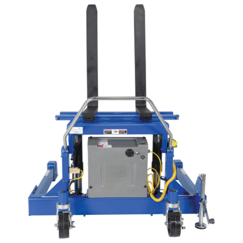 Vestil Steel Tilt Master Straddle DC Powered 12 Volt 4,000 Lb. Capacity Blue - TMS-40-DC