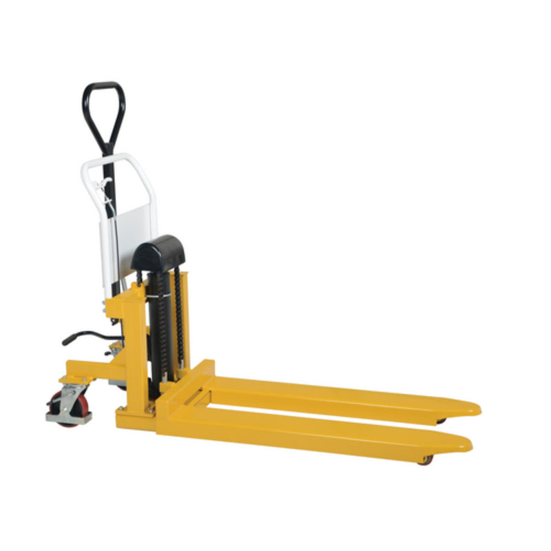 Vestil Steel Tote-A-Load Ergonomic Foot Pump Hydraulic Power Fork Size 21 In. x 43 In. 2,200 Lb. Capacity Yellow - TAL-220-HD