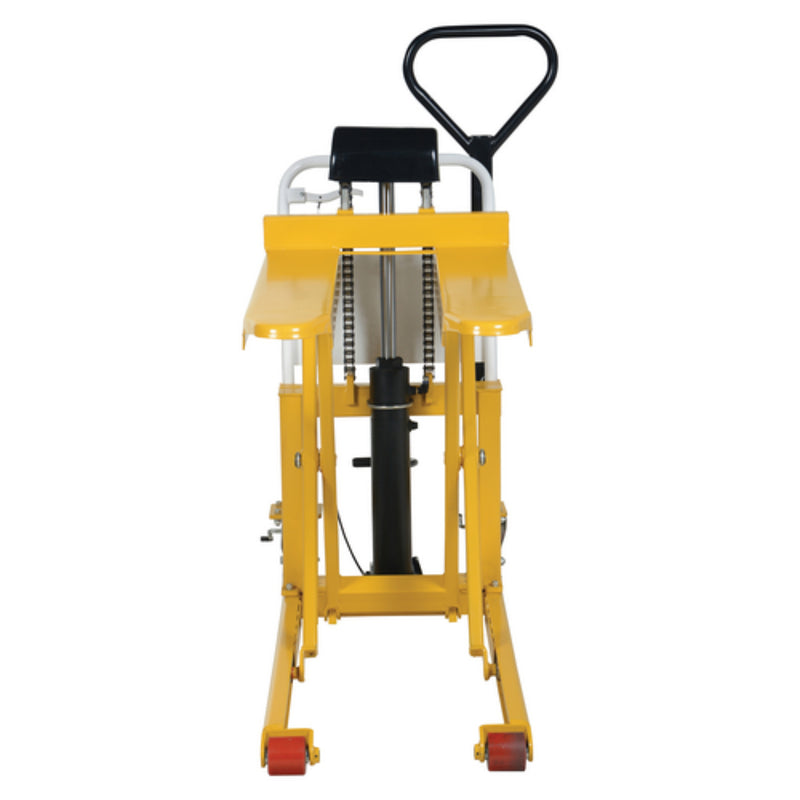 Vestil Steel Tote-A-Load Ergonomic Foot Pump Hydraulic Power Fork Size 21 In. x 43 In. 2,200 Lb. Capacity Yellow - TAL-220-HD