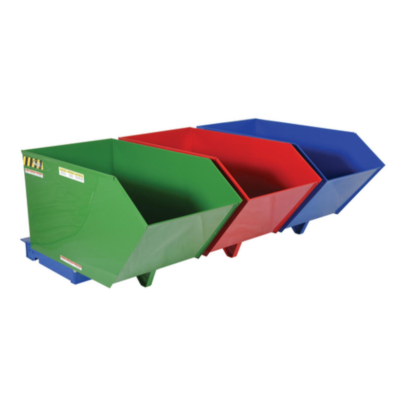 Vestil Steel Triple Bin Recycling Hopper 2000 Lb. Capacity - ENVIR-BIN