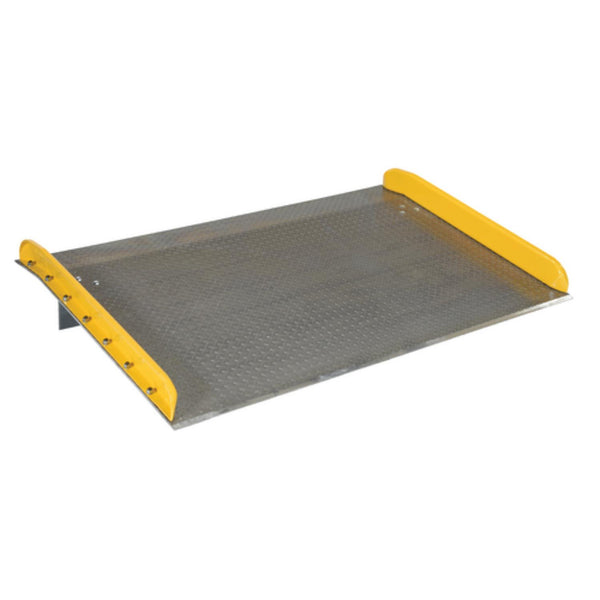 Vestil Aluminum Dock Board Steel Curb 72 In x 72 In 20,000 Lb. Capacity Silver - TAS-20-7272