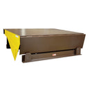 Vestil Steel Electric Hydraulic Dock Leveler 72"W x 86"L x 23-1/2"D Pit Dimensions, 45000 Lb. Capacity Brown/Yellow - EH-68-45