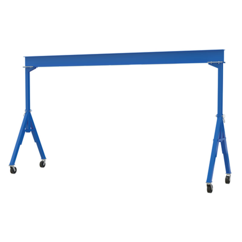 Vestil Steel Fixed Gantry Crane with Phenolic Casters 20 Ft. 6000 Lb. Capacity Blue - FHS-6-20