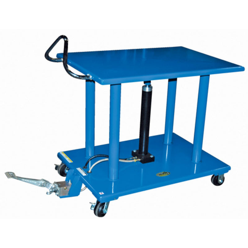 Vestil Steel Hydraulic Post Table 30 In. x 42 In. 4,000 Lb. Capacity Blue - HT-40-3042