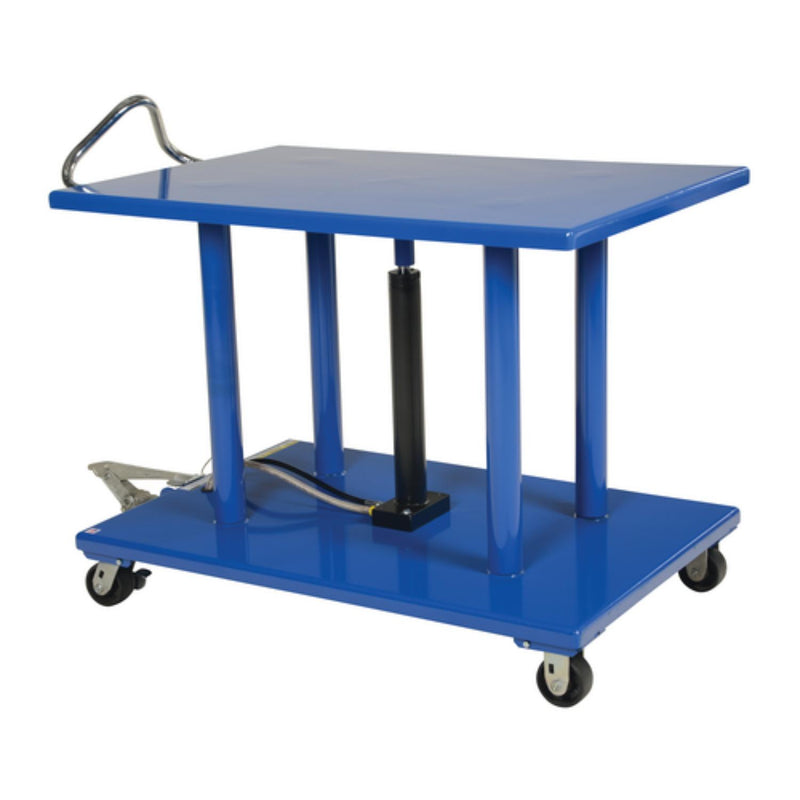 Vestil Steel Hydraulic Post Table 32 In. x 48 In. 2,000 Lb. Capacity Blue - HT-20-3248