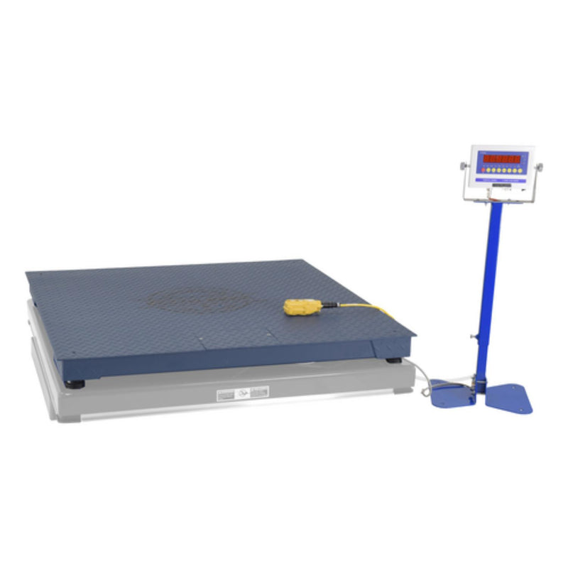 Vestil Steel Integral Scissor Lift Table Scale Option 48 x 60 5000 Lb. Capacity Blue - SCALE-MU-4860-5-BL
