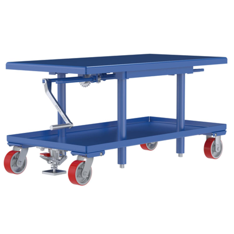 Vestil Steel Low Profile Post Table 24 In. x 60 In. 2000 Lb. Capacity Blue - MT-2460-LP