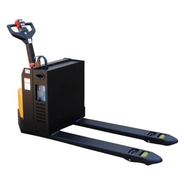 Vestil Steel Electric Pallet Truck with Rider Platform 20 In. x 48 In. 4,500 Lb. Capacity - EPT-2048-45-RP-AGM