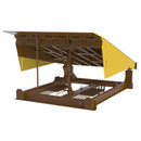 Vestil Steel Pull Chain Mechanical Dock Leveler 86"W x 110"L x 24"D Pit Dimensions 35000 Lb. Capacity Brown/Yellow - RR-710-35