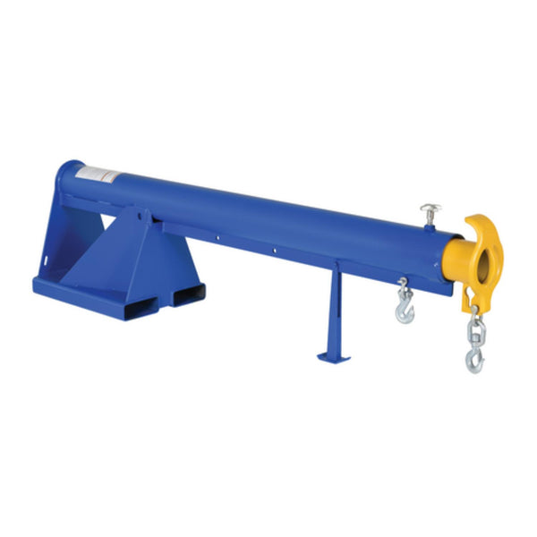 Vestil Steel Telescoping Lift Boom 11 In. Fork Pocket Center 6,000 Lb. Capacity Blue and Yellow - LM-1T-6-11