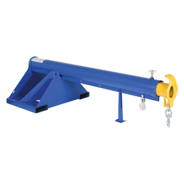 Vestil Steel Telescoping Lift Boom 30 In. Fork Pocket Center 4,000 Lb. Capacity Blue and Yellow - LM-1T-4-30