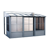 Gazebo Penguin Wall Mounted Florence Solarium with Polycarbonate Roof Add a Room 8'x16' - W1608 - Serenity Provision