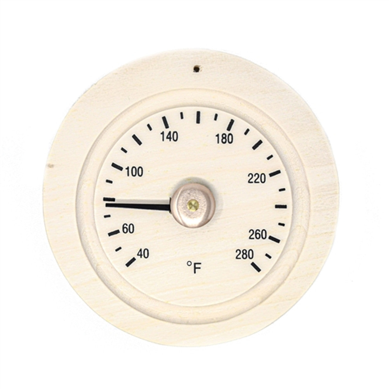 Aleko Round Pine Wood Sauna Thermometer Gage in Fahrenheit WJ02-AP - Serenity Provision