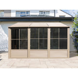 Gazebo Penguin Wall Mounted Florence Solarium with Metal Roof Add a Room 8'x16' - W1608MR - Serenity Provision