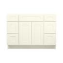 54 Inch Antique White Shaker Single Sink Bathroom Vanity with Drawers