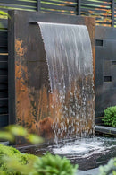 Aura Single Scupper Fountain | Metal Wall Waterfall