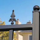 14x8 ft Steel Dual Swing Driveway Gate with Horse Pattern