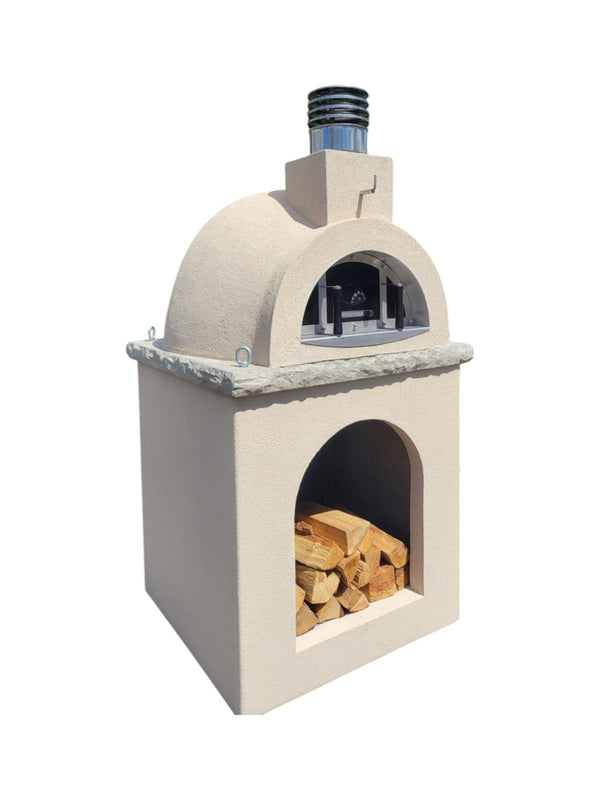 Traditional Wood Fired Brick Pizza Oven - Sierra Dune with Matching Base