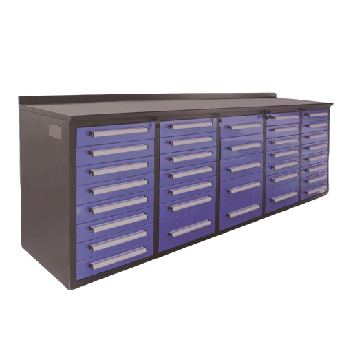 Chery Industrial 10ft Storage Cabinet with 35 Drawers - SUIWB1035BL01