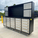 10' Storage Cabinet with Workbench (30 Drawers)