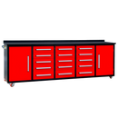 10ft Storage Workbench 15 Drawers with Wheels
