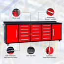 10ft Storage Workbench 15 Drawers with Wheels