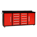 7ft Storage Workbench 10 Drawers with Wheels