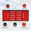 7ft Storage Workbench 10 Drawers with Wheels