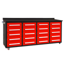 7ft Storage Workbench 20 Drawers with Wheels