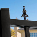 18x7 ft Steel Dual Swing Driveway Gate with Rectangular Deer Pattern