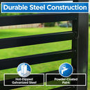 18x6 ft Steel Dual Swing Driveway Gate - MILAN Style