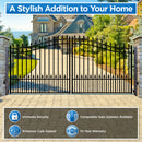 18x6 ft Steel Dual Swing Driveway Gate - PRAGUE Style