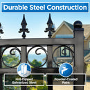 18x6 ft Steel Dual Swing Driveway Gate - PRAGUE Style