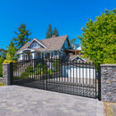 18x6 ft Steel Dual Swing Driveway Gate - PRAGUE Style