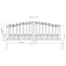 18x6 ft Steel Dual Swing Driveway Gate - PRAGUE Style