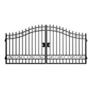 14x8 ft Steel Dual Swing Driveway Gate
