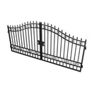 14x8 ft Steel Dual Swing Driveway Gate